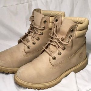 SOLD: Beige Timberland Hiking Boots